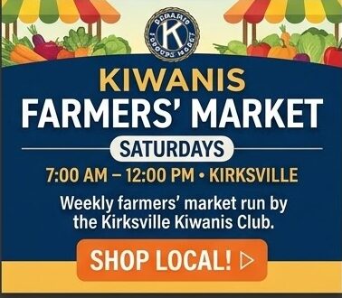 Kirksville Kiwanis Farmers Market, Saturdays 7am to 12pm, Kirksville, Shop Local