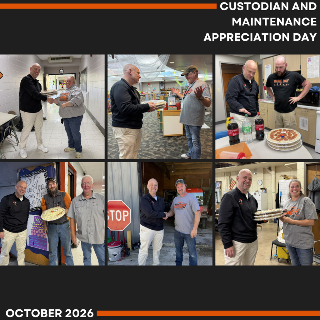 Kirksville R-III School District custodian and maintenance staff appreciation graphic